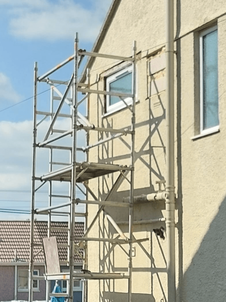 Close-up of double glazed windows with white frames